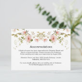 ピンク淡い色のフローラ野結婚花囲い エンクロージャーカード (スタンド正面)