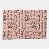 ピンク淡い色のメガネ、メガネ、アイウェア キッチンタオル (横)