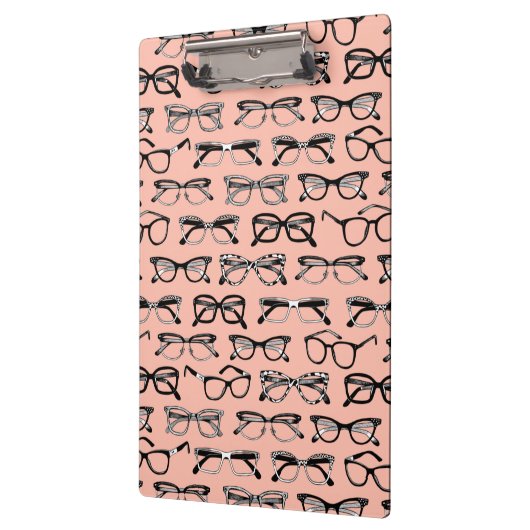 ピンク淡い色のメガネ、メガネ、アイウェア クリップボード (左)