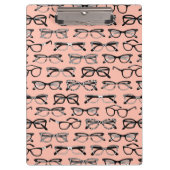 ピンク淡い色のメガネ、メガネ、アイウェア クリップボード (正面)
