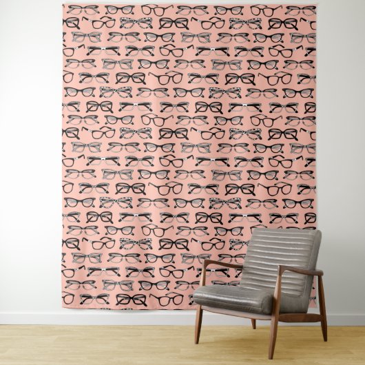ピンク淡い色のメガネ、メガネ、アイウェア タペストリー (インサイチュ)