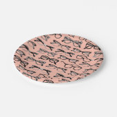 ピンク淡い色のメガネ、メガネ、アイウェア ペーパープレート (アングル)