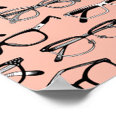 ピンク淡い色のメガネ、メガネ、アイウェア ポスター (角)