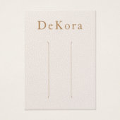 ピンク淡い色のレザー多毛クリップ表示カード (正面)