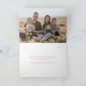 ピンク淡い色のレトロスターズSeason's Greetings Photo シーズンカード (内部)