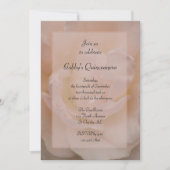 ピンク淡い色のローズキンセアニェラパーティの招待状 招待状 (正面)