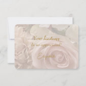 ピンク淡い色のローズサンキューカード サンキューカード (裏面)