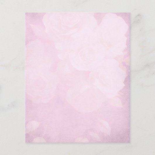 ピンク淡い色のローズスクラップブック紙 (裏面)