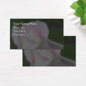 ピンク淡い色のローズフラワー名刺 (デスク)