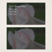 ピンク淡い色のローズフラワー名刺 (正面&裏面)