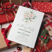 ピンク淡い色のローズブーケウェディングパーティー招待状 招待状