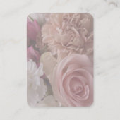 ピンク淡い色のローズ応答カード エンクロージャーカード (裏面)