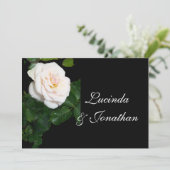 ピンク淡い色のローズ結婚式招待状 招待状 (スタンド正面)