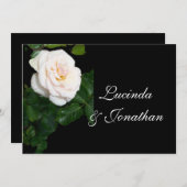 ピンク淡い色のローズ結婚式招待状 招待状 (正面/裏面)