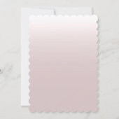 ピンク淡い色のローズ誕生日招待状カード サンキューカード (裏面)