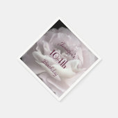 ピンク淡い色のローズ104th誕生日パーティー名前，紙 スタンダードカクテルナプキン (角)