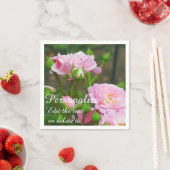 ピンク淡い色のローズ – 紙パーティーナプキンス スタンダードカクテルナプキン (インサイチュ)