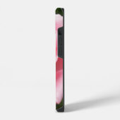 ピンク淡い色のローズ iPhoneケース (左側面)