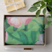 ピンク淡い色のワイルドバラ花夏 薄葉紙 (ギフト)