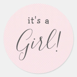 ピンク淡い色の水玉模様は女の子の好意だ ラウンドシール