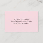 ピンク淡い色の水玉模様 名刺 (裏面)