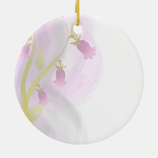 ピンク淡い色の水色洗浄セラミックオーナメント セラミックオーナメント (裏面)