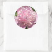 ピンク淡い色の牡丹 ラウンドシール (バッグ)