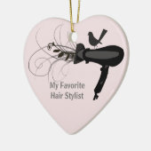 ピンク淡い色の美しいサロン美容師評価 セラミックオーナメント (左)