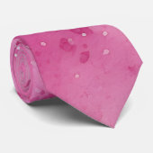 ピンク淡い色の色の水点 ネクタイ (ロール)