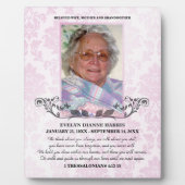 ピンク淡い色の色の記念碑 フォトプラーク (正面)