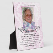 ピンク淡い色の色の記念碑 フォトプラーク (側面)