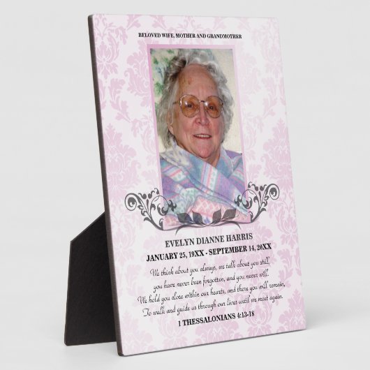 ピンク淡い色の色の記念碑 フォトプラーク