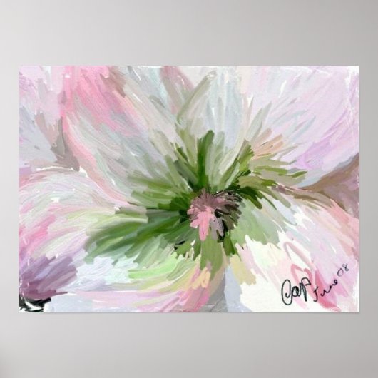 ピンク淡い色の色 ポスター (正面)