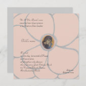 ピンク淡い色の花びら 招待状 (正面/裏面)