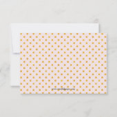ピンク淡い色の金ゴールドグリッタードット–3x5誕生のお知らせ 案内状 (裏面)