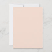 ピンク淡い色の金ゴールドグリッター写真卒業 招待状 (裏面)