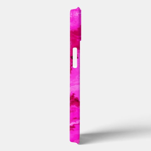 ピンク渦巻形のと白の抽象芸術液芸術 Case-Mate iPhoneケース (裏面 / 右)