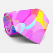 ピンク渦巻形のの明るいはっきりした明るいネックタイ ネクタイ (ロール)