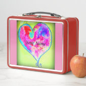 ピンク渦巻形のハートサンダー_コーブ メタルランチボックス (インサイチュ)