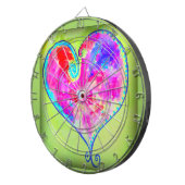 ピンク渦巻形のハート ダーツボード (正面右)