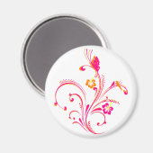 ピンク渦巻形の蝶 マグネット (正面/裏面)