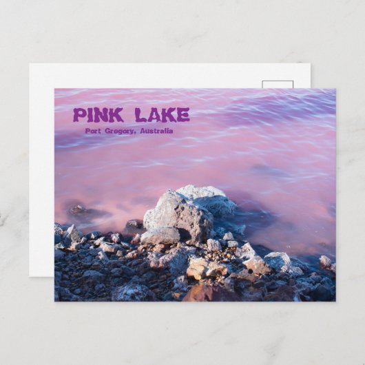ピンク湖 ポストカード (正面/裏面)