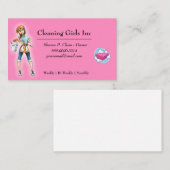 ピンク漫画ガールハウス清掃サービス 名刺 (正面/裏面)