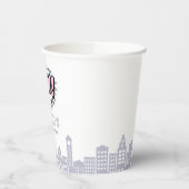 ピンク漫画ズブックスーパーヒーロー誕生日 紙コップ (左)