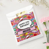 ピンク漫画ブックスーパーヒーローバースデーパーティー フェイバーバッグ (封をした状態)