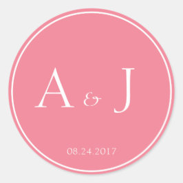 ピンク無地ののラウンドシール ラウンドシール