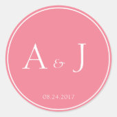 ピンク無地ののラウンドシール ラウンドシール (正面)