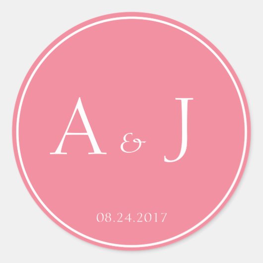 ピンク無地ののラウンドシール ラウンドシール (正面)