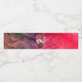 ピンク熱帯グリッターパイナップルルアウ（ハワイ式宴会）パーティー ペットボトルラベル (シングルラベル)