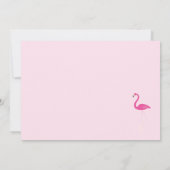 ピンク熱帯ビーチベビーシャワー招待状 招待状 (裏面)